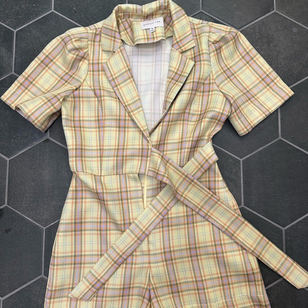 Adelyn Rae Multicolor Plaid romper